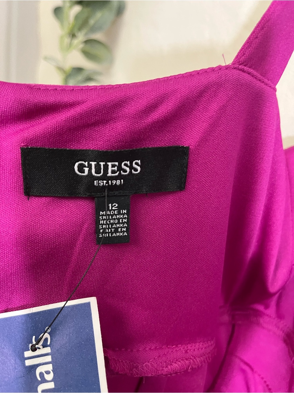 Guess Magenta Ring-Detail Wrap Mini Dress - Picture 4 of 8